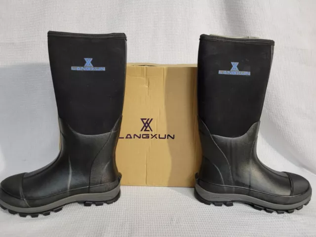 Waterproof neoprene boots size 7 Black langxun