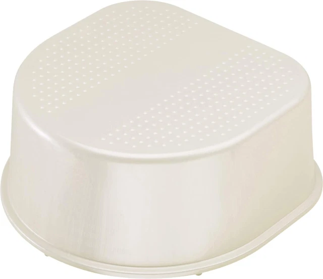 Sgabello per Bambini, Pedana E Piedini Antiscivolo, Bella Bambina, Bianco Perlat