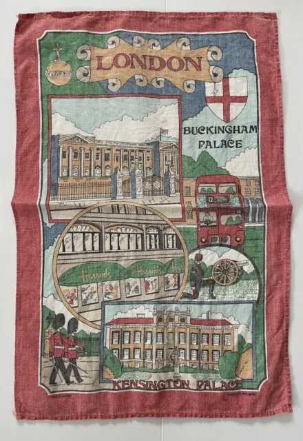 London Souvenir Harrods Linen Tea Towel