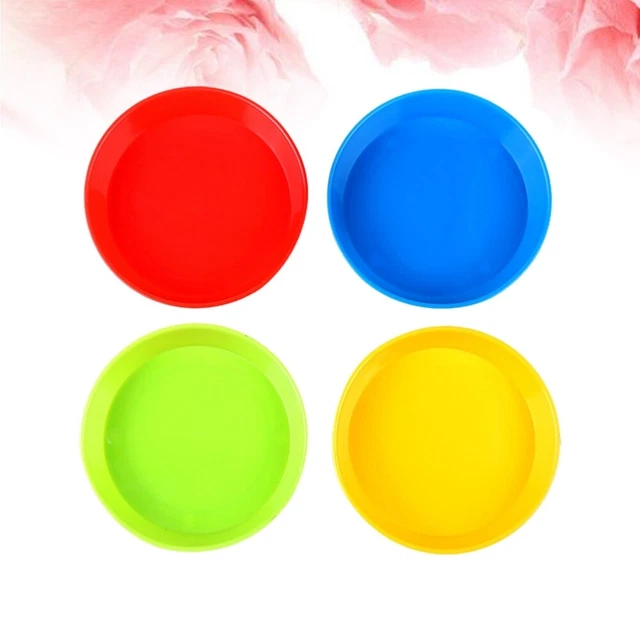 4 piezas bandeja de dibujo de plástico pintura artística color para acuarela al óleo pintura de color P
