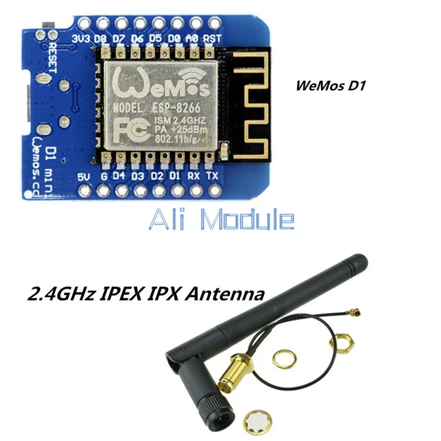 ESP8266 ESP-12 NodeMcu Lua WeMos D1 Mini WIFI CH340G Development Board +Antenna