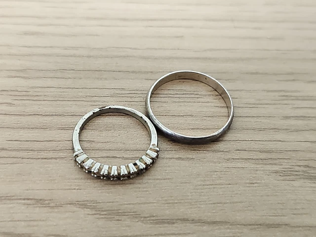 Lot De 3 Bagues Vintage Argent 925 Et Corail - Occasion - Bijoux Anciens