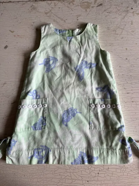 Vintage Girl's LILLY PULITZER Size 4T Butterfly Print Shift Dress