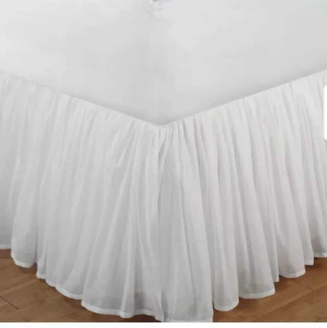 $159 Falda de cama doble princesa tul blanca princesa cerámica granero niños