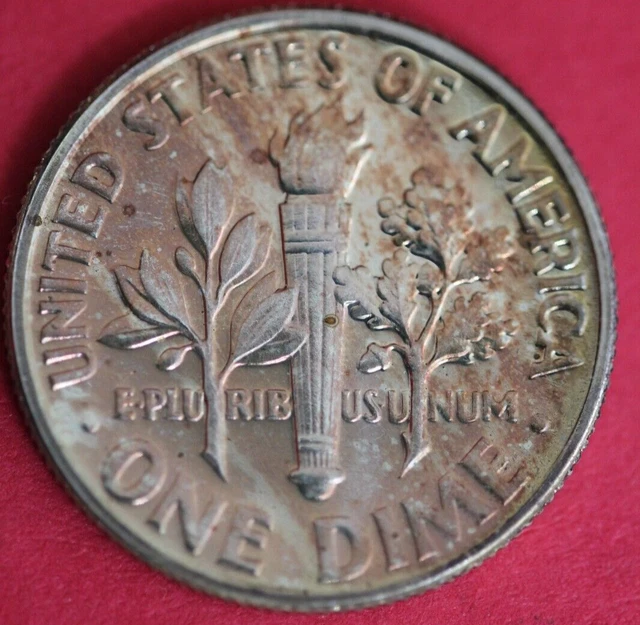 Toned 1962 Silver Proof Roosevelt Dime Exact Coin Shown Free Shipping OCE 61