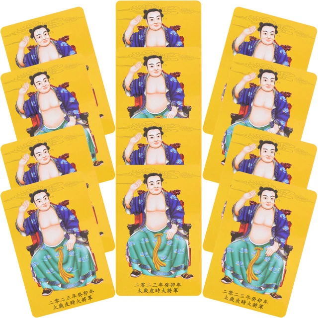 Tai-Sui-Karte Wohnkultur Chinesisches Amulett Traditionelle Segenskarten PVC