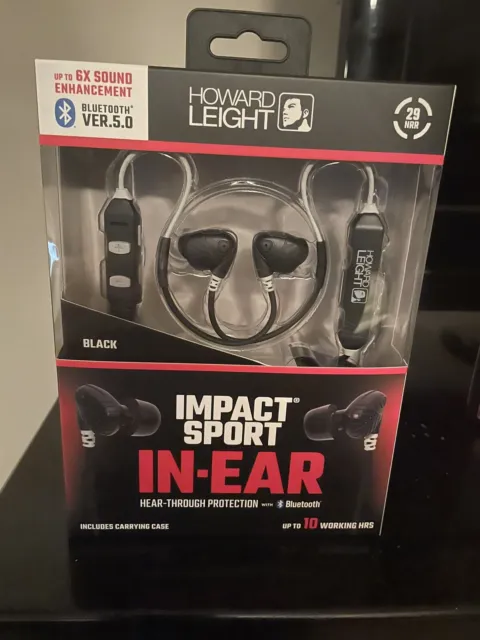 Howard Leight R-02701 Impact Sport In-Ear Headphones w/Bluetooth Black