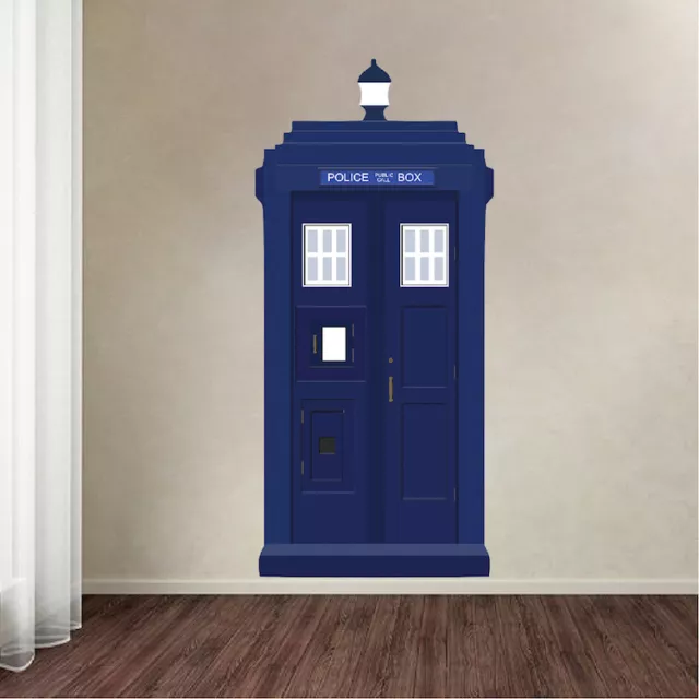 Dr Who Tardis Wall Decal Sticker Room Wallpaper Tardis Door Decal Cling, s71 3