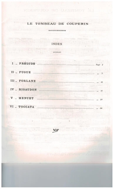 Maurice Ravel Le Tombeau de Couperin partition piano éditions Durand 3