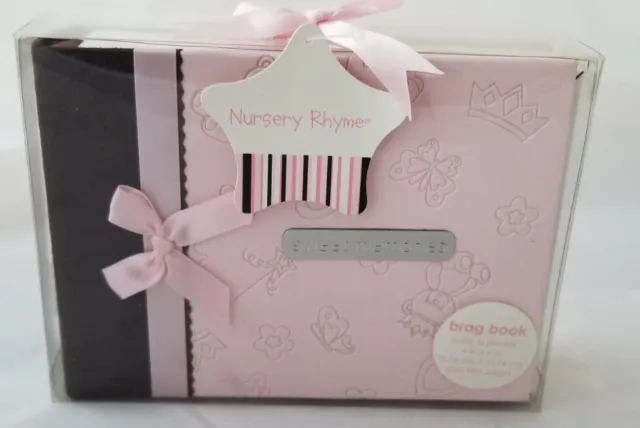 NURSERY RHYME Pink Sweet Memories Brag Book Photo Album 7" x 5.25" - NEW