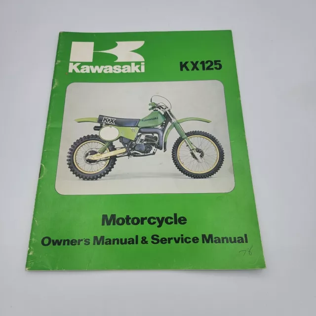 Original OE OEM Kawasaki KX125-A5 Owners And Service Manual 99920-1046-01