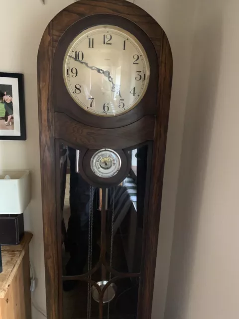 grandfather clock antique oak