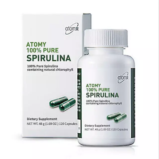 Atomy 100% Pure Spirulina Whole Cell Natural Health Helps Digestion 120 caps NEW