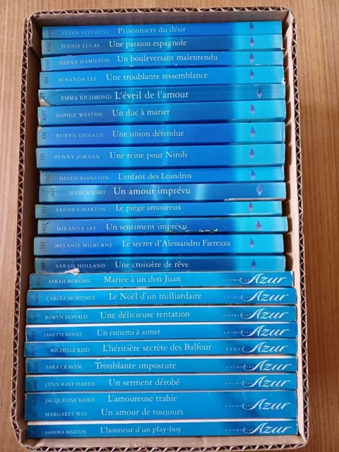 Lot 23 Livres Harlequin Collection Azur - Bon Etat