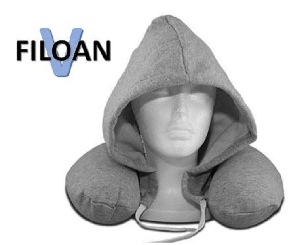 Filoan V Neck pillow with hood (travel pillow with hood) / hoodie