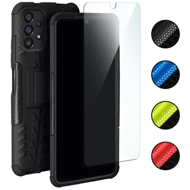 Handy Hülle für Samsung Galaxy A33 5G Panzer Case Cover Bumper mit Schutz Glas