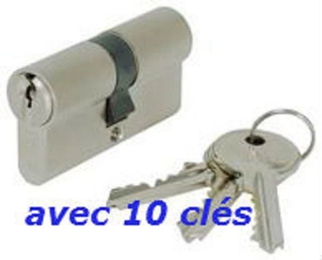 Cylindre Serrure Europeen 30/50 Avec 10 Cles