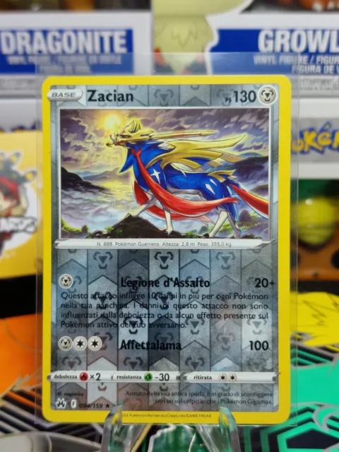 Pokemon Zacian V ASTRO ☻ ITALIANO ☻ Ultra Rara Holo ☻ 096/159 Zenit Regale