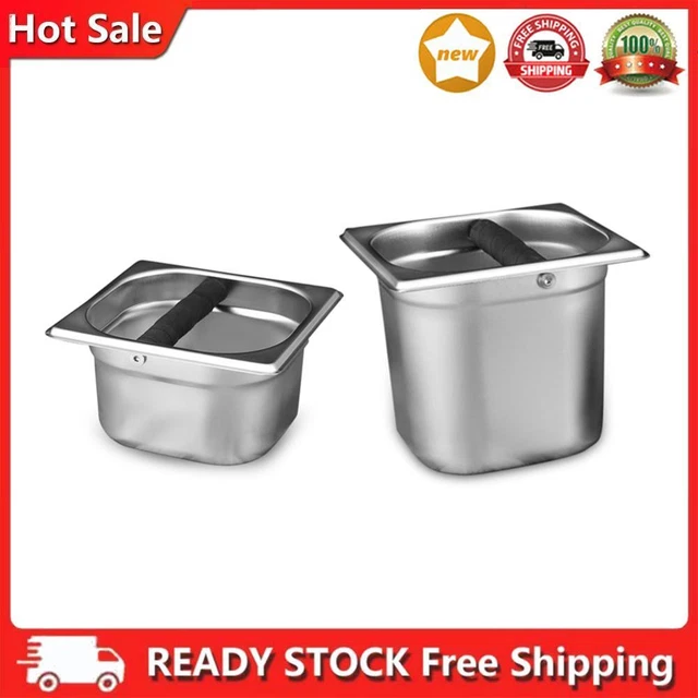 Coffee Residue Knock Box Stainless Steel Coffee Grounds Bucket Trash Cafe Tool
