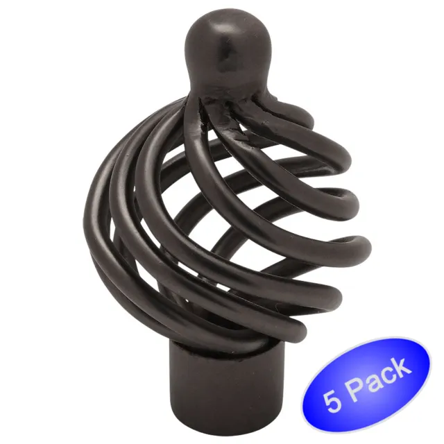 *5 Pack* Cosmas Oil Rubbed Bronze Birdcage Cabinet Knobs #9994ORB