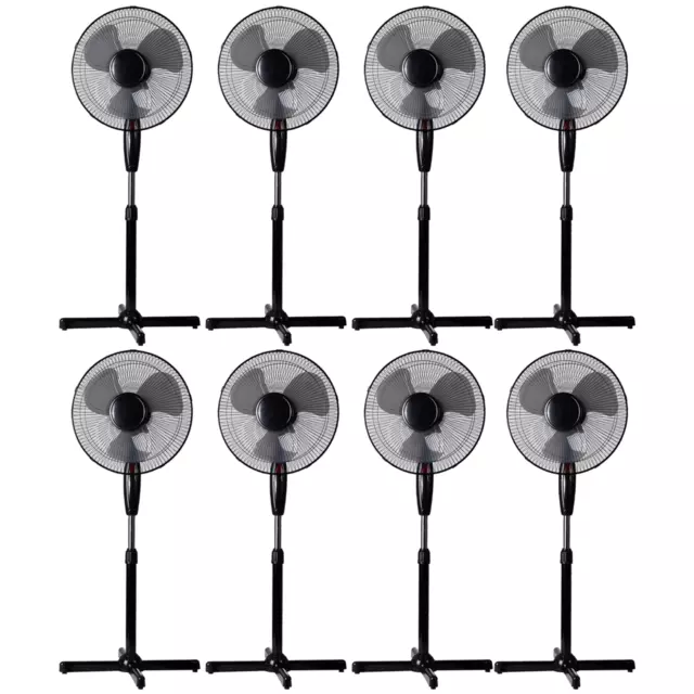 8x Standventilator Ø40cm Windmaschine Bodenventilator Oszillierend Ventilator