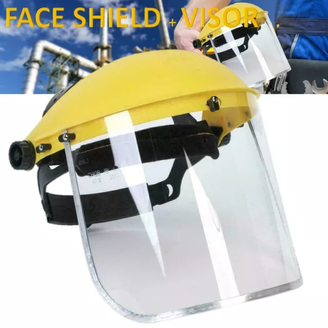 Full Face Shield Clear Flip Up Visor Eye Protection Mask Safety Work Guard New