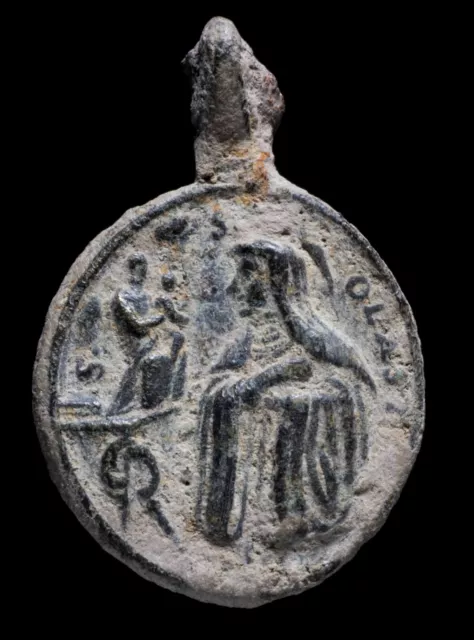Medalla Religiosa, Siglos XVI-XVII, 25x16 mm.