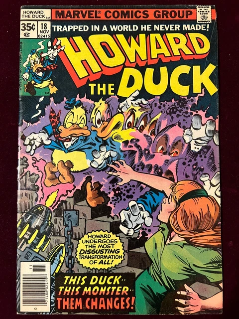 Howard the Duck 18 NEWSSTAND Marvel Comics Bronze Age 1977 Mid Grade