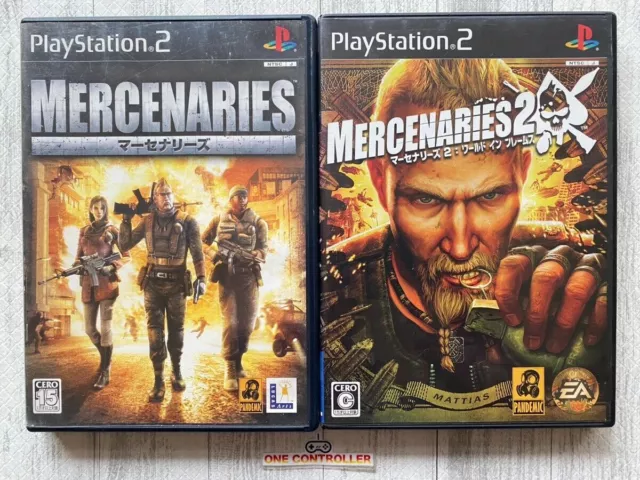 SONY PlayStation 2 PS2 Mercenaries & 2 World in Flames 2games set from Japan