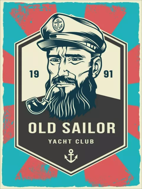 OLD SAILOR plaque Vintage Look Retro Style Metal Sign bar pub mancave