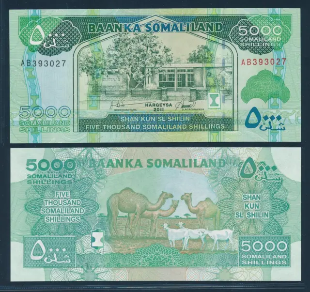 [93998] Somaliland 2011 5000 Shillings Bank Note UNC P21a