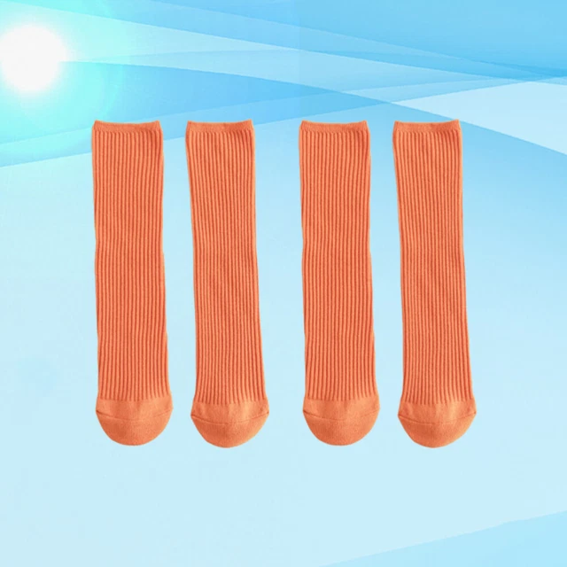 2 Pairs Half Calf Socks Uniform Socks Kids Tube Socks Double Needle 3