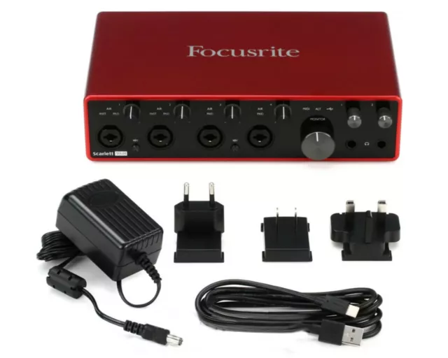 Focusrite Scarlett 18i8 3rd Gen 18x8 USB Audio Interface 8 Line Inputs, 4 Analog