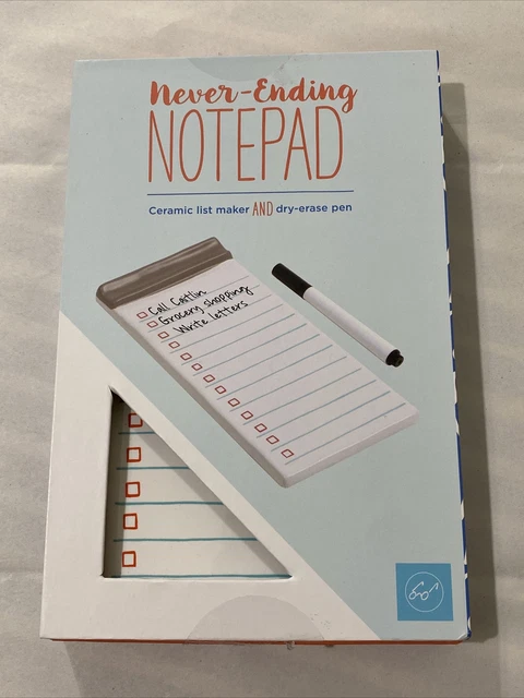 Ceramic List Maker Never-Ending Notepad With Dry-Erase Pen by Chronicle Books