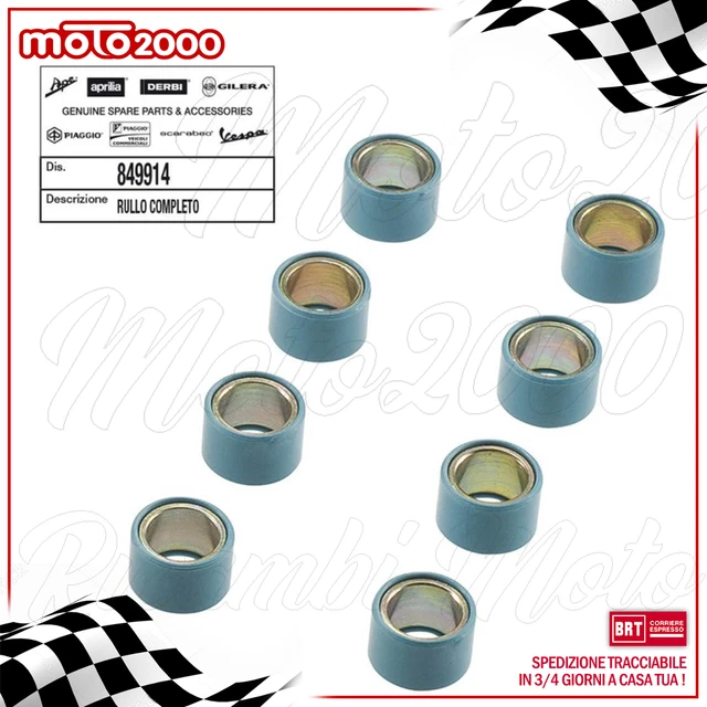 Kit 8 Rulli Massette Variatore Originali Piaggio Beverly Mp3 X8 X Evo 400