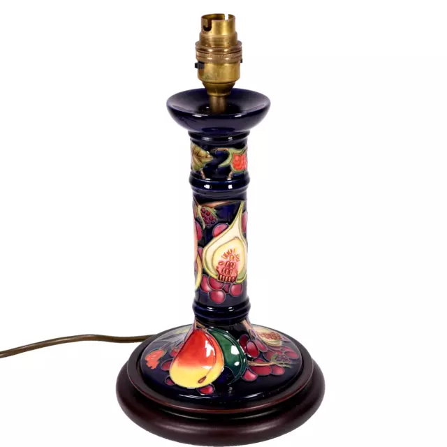 Moorcroft Pottery Queens Choice Candlestick Lamp pattern by Emma Bossons c 2000 Moorcroft Pottery Queens Choice Candlestick Lamp pattern by Emma Bossons c 2000