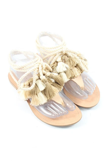 ZARA TRAFALUC SANDALO infradito Donna Taglia IT 36 bianco sporco marrone EUR 8 00 PicClick IT