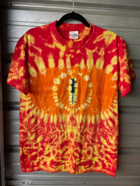 Vintage Custom Tie Dye Lord of the Rings Eye of Sauron T-Shirt Men's M HANES