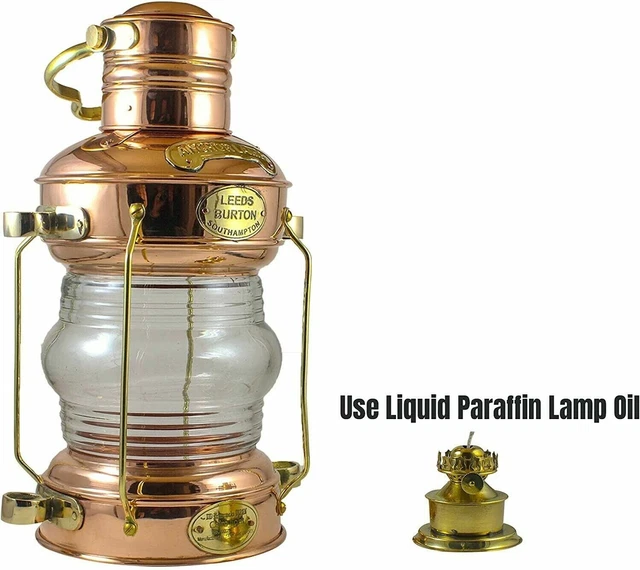 14 " Messing & Kupfer Anker Öl Lampe Boot Licht Maritim Nautik Schiff Laterne