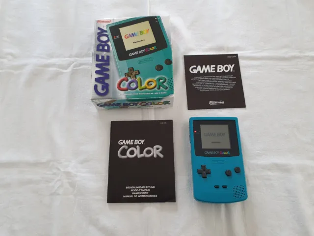 console nintendo gameboy color bleue turquoise en boite