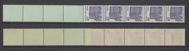 Berlin 245 RM RE 5 + 4 mit Nummer 005 Deutsche Bauwerke 40 Pf postfrisch