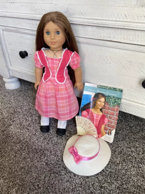 American Girl Marie Grace Gardner 18" Doll with Meet Outfit! Rare & Retired