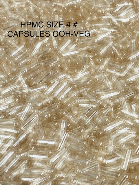 Capsule vuote HPMC taglia 4# grado farmaceutico vegetariano confezione da 100