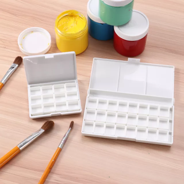 Watercolor Paint Palette Half Pans Set Empty Palette Assembled Pans with Lid
