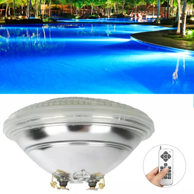 Colorful LED Swimming Pool Light Bulb Embedded Underwater Lamp w/ Remote Control