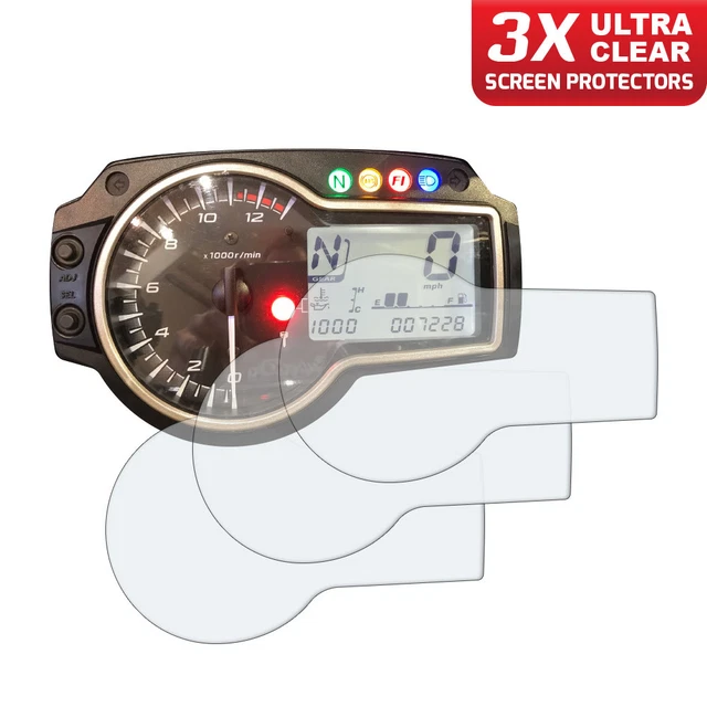 Protecteur D'écran Ultra-transparent Pour Tableau De Bord Kawasaki Z800 2013+ - Lot De 3
