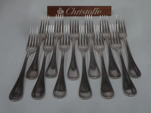 Lot De 12 Fourchettes Christofle - Orfèvrerie Française, état D'usage