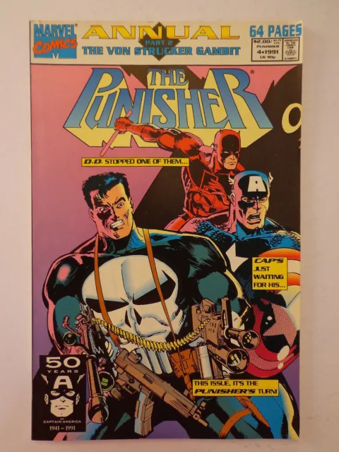 The Punisher Annual Golden Janson Rosas Baron Volume 1 #4 Marvel Comics 1991 NM