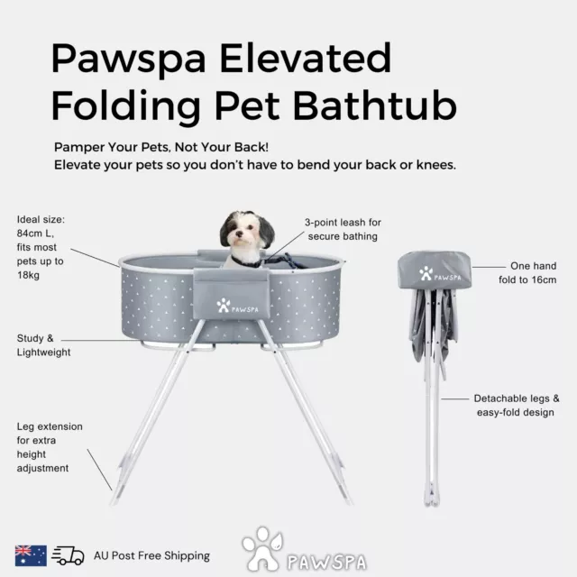 Elevated Foldable Pet Bathtub/Washing Station for Dog/Cat Washing & Grooming