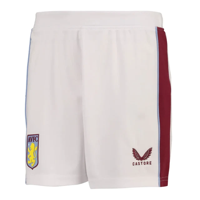 Kit calcio Aston Villa (taglia 2-3Y) pantaloncini e calzini Castore per bambini - nuovi